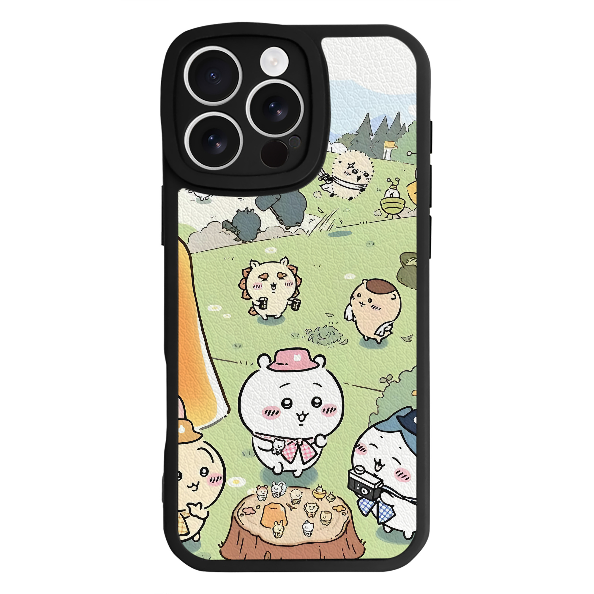 （画像用） ちいかわ Chii-kawa 【iPhone 16シリーズ対応】シリコンスマホケース（レザー調） 材質：シリコン